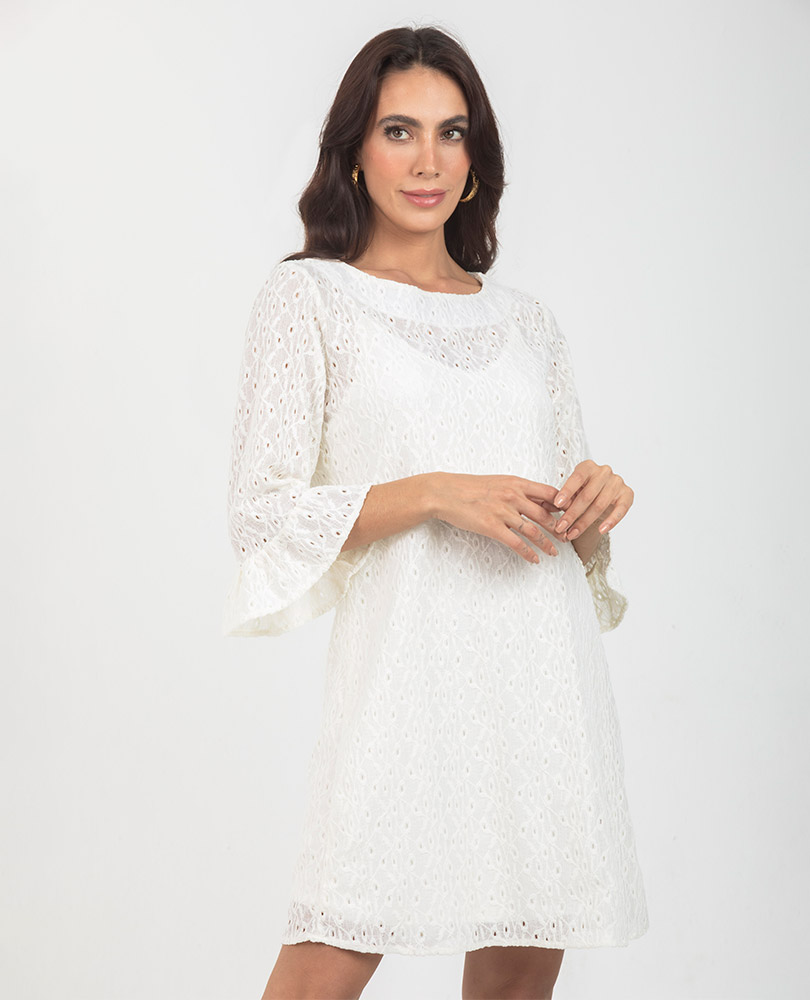 VESTIDO ROMANTICO PARA MUJER ESCOTE SEMI Adrissa